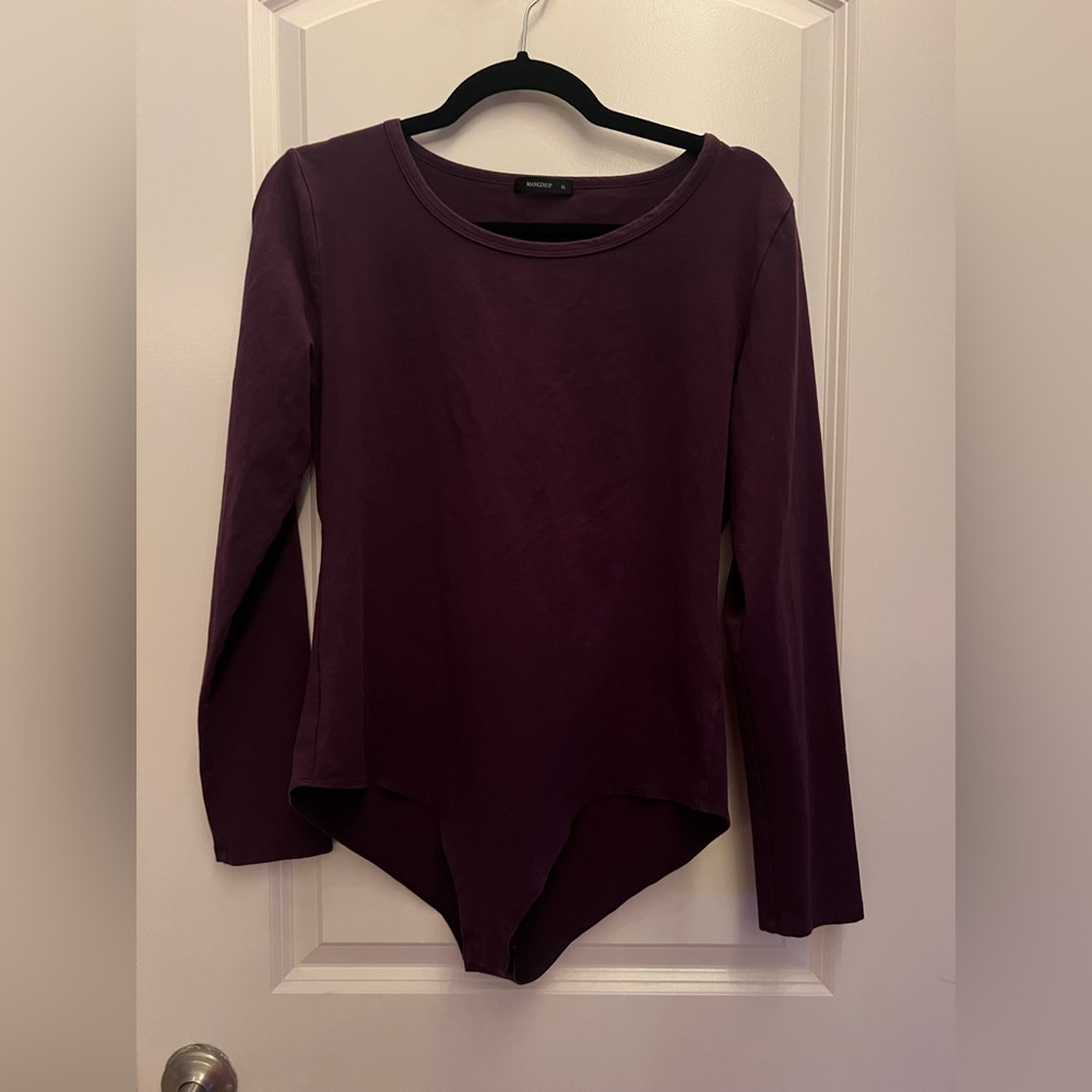 Mangdiup Deep Purple Long Sleeve Bodysuit
